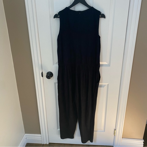 Eileen Fisher Black Jumpsuit Romper organic cotton small - Picture 6 of 9